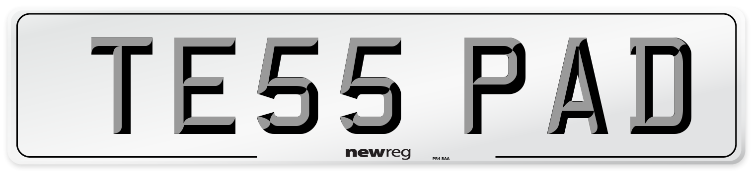 TE55 PAD Number Plate from New Reg